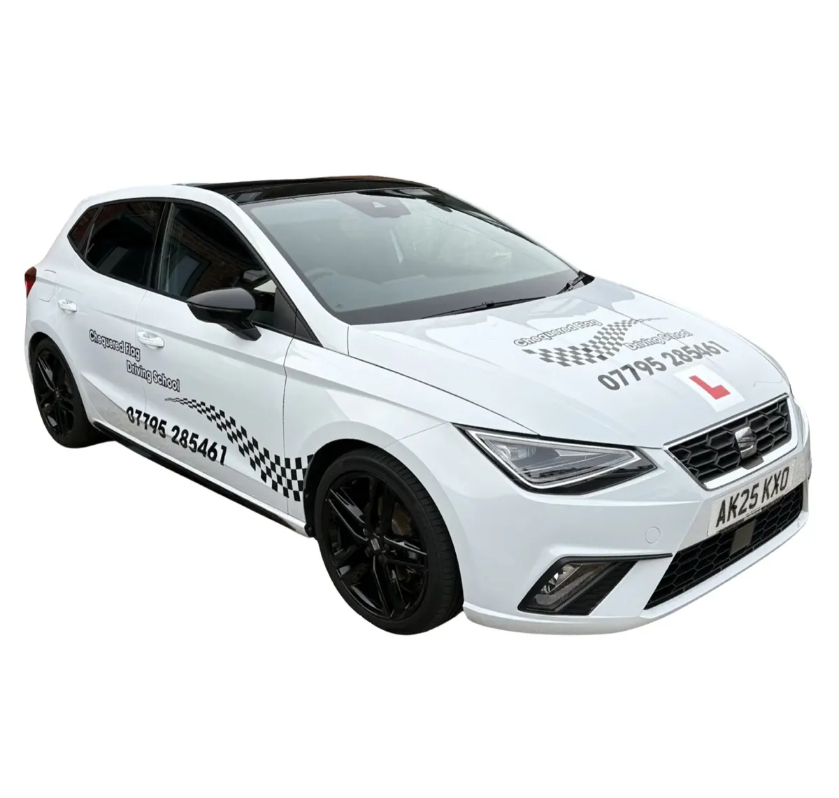 Chequered Flag Driving School dual-controlled tuition car in South Wales